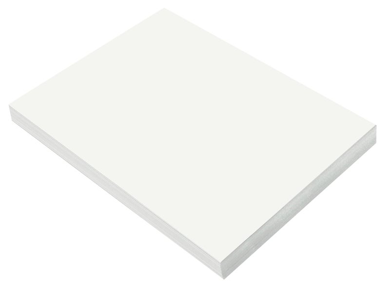 Prang (Formerly SunWorks) Construction Paper, White, 9" x 12", 100 Sheets - Image 1